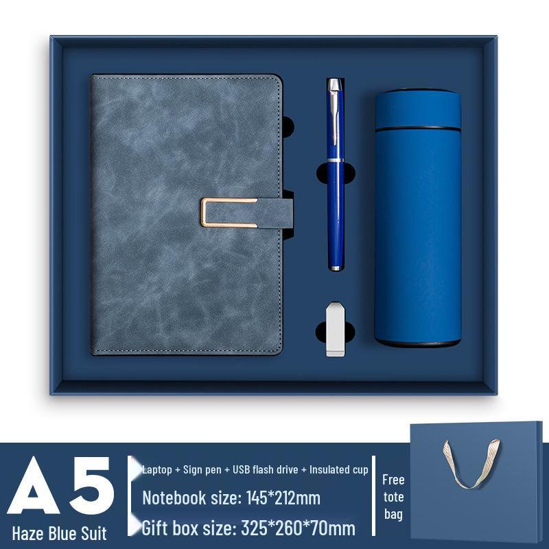 Conjunto de Cadernos A5 de Luxo: Caixa de Presente Diário de Negócios Personalizável com Opção de Impressão de Logotipo