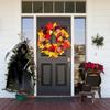 Herbst Tür Kranz Weihnachten Halloween Dekoration Kürbis Berry Kiefer Kegel Ahorn Künstliche Kranz Tuch Rattan Material Hause