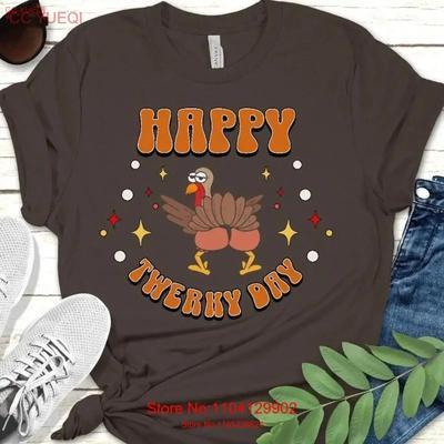 Happy Twerky Day Thanksgiving T Shirt Funny Twerking Turkey To Wear For Sassy Adult Humor Vintage Stylish