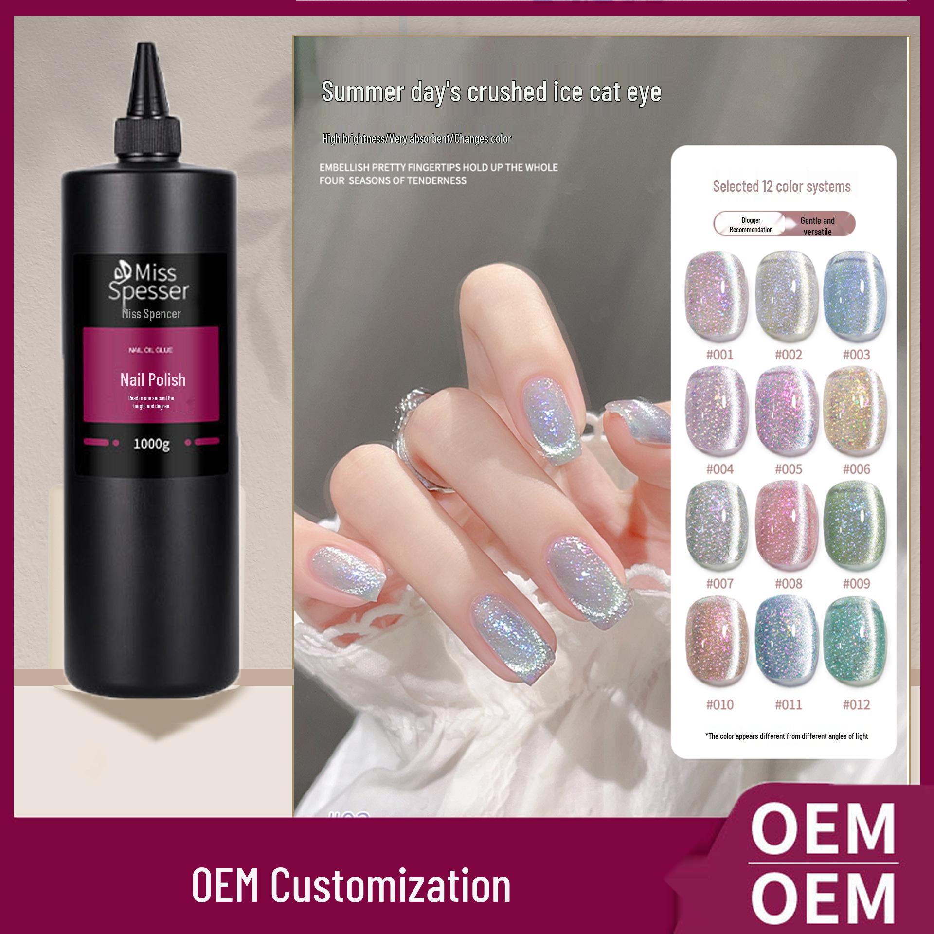 

Crushed Ice Cat Eye Gel: 2025 Transparent Super Flash Diamond Gel