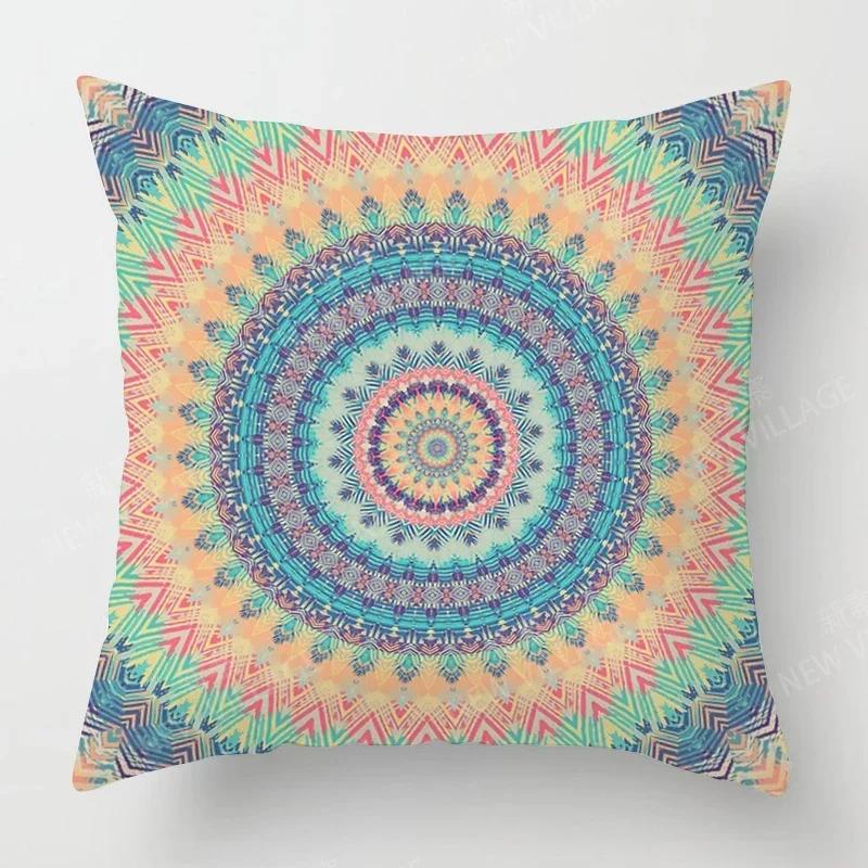 Fall Home Decor Autumn Living Room Throw Pillow Cover Sofa Boho Cushion Cover Mandala