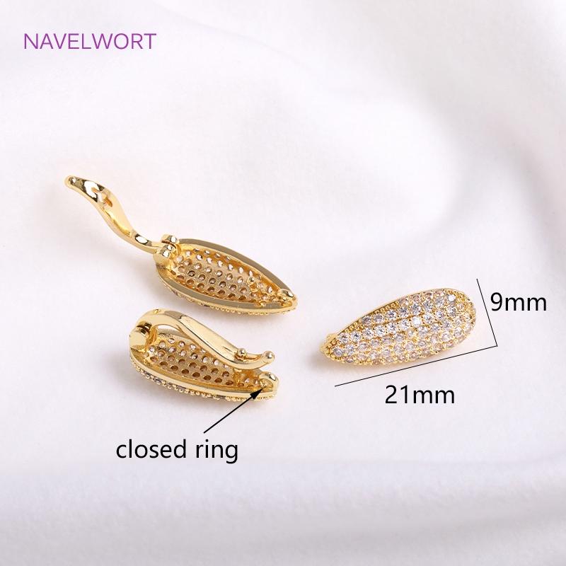 

18K Gold Plating Teardrop Pearl Clasps Connector,Brass Inlaid Zircon Droplet Pearl Clasp Jewelry And Accessories Wholesale 1 piece