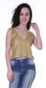Moomaya Womens Sequin Sleeveless Party Crop Top Glitter V Neck Sparkle Club