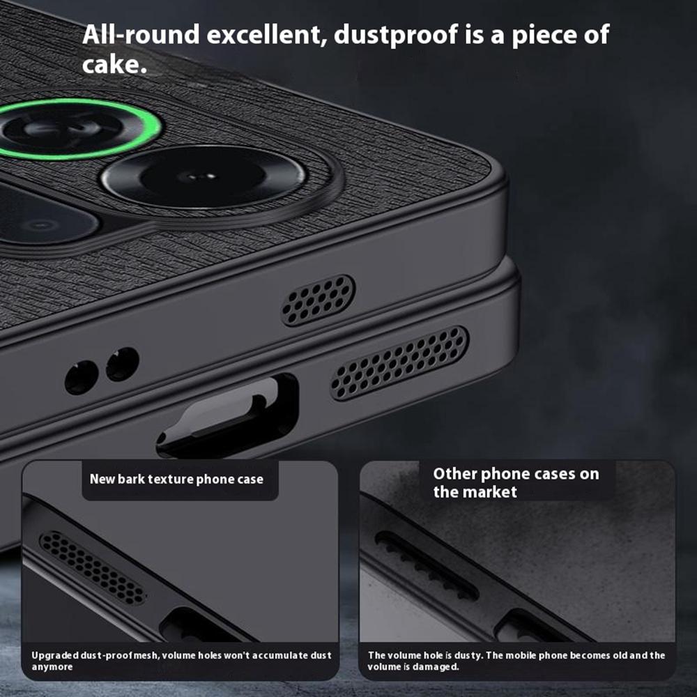 For Oppo K13 Turbo Pro 5G Case Wood Texture PU Leather Coated PC TPU Phone Cover