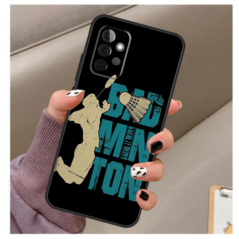 Badminton Sport Case For Samsung Galaxy A56 A16 A26 A36 A06 A52 A53 A33 A13 A34 A54 A14 A15 A35 A55 A22 A32