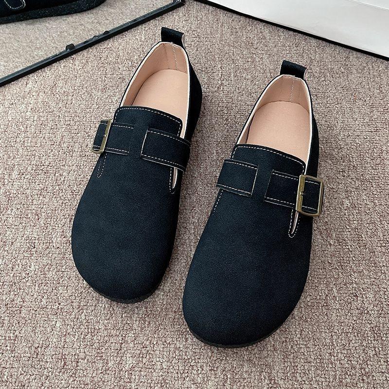 

Женские туфли на плоской подошве, новые осенне-зимние туфли Дуду, женские туфли с мягкой подошвой, ленивые, на одну педаль 35