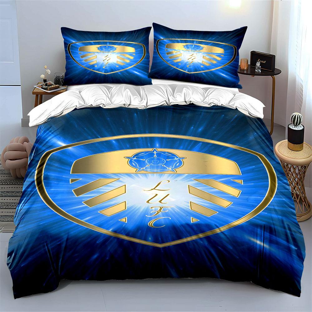 Golden Leeds United emblem. Bedding sets Duvet cover sets Duvet covers Pillowcases(1*Duvet Cover 2*Pillowcases without duvet insert)