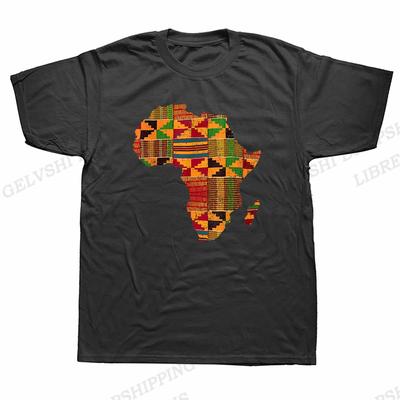 Camiseta Mapa Africano Unissex Camiseta Moda Unissex Camiseta de Algodão Tops Hip Hop Camisetas Camiseta Unissex Camisetas para Menino Roupas Unissex