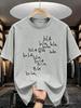 Funny Bla Bla Bla Handwriting Print Tshirt Men Women Unisex  Crewneck Short Sleeve Minimalist Casual Street Tees