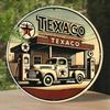 Vintage Texaco Metal Sign Retro Gasoline Garage Decor Weatherproof Aluminum Wall Art for Man Cave Bar