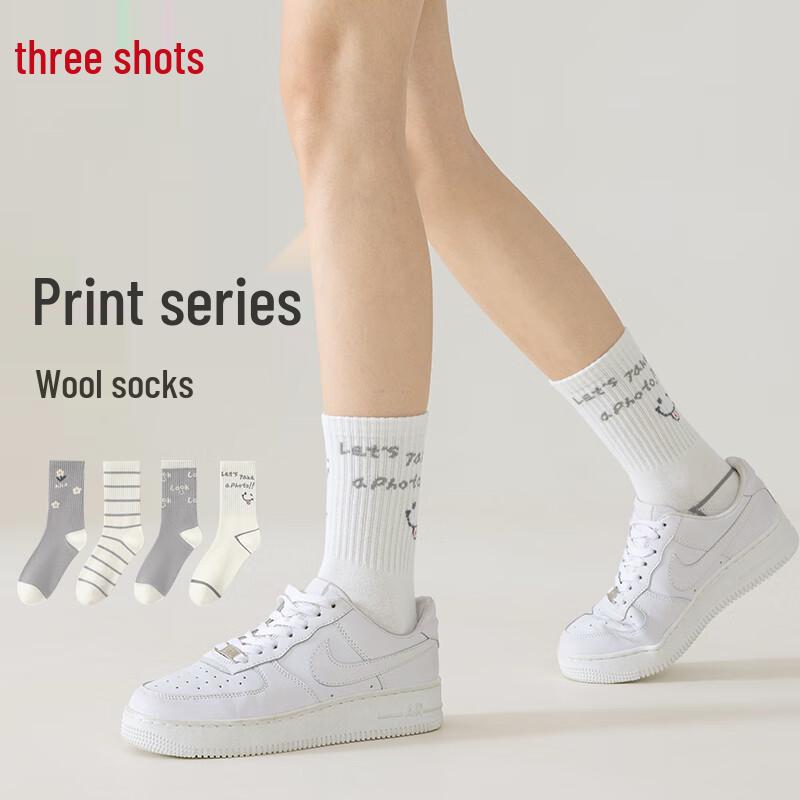 Sanqiang Women s Velvet Series Wool Blend Thermal Socks One Size