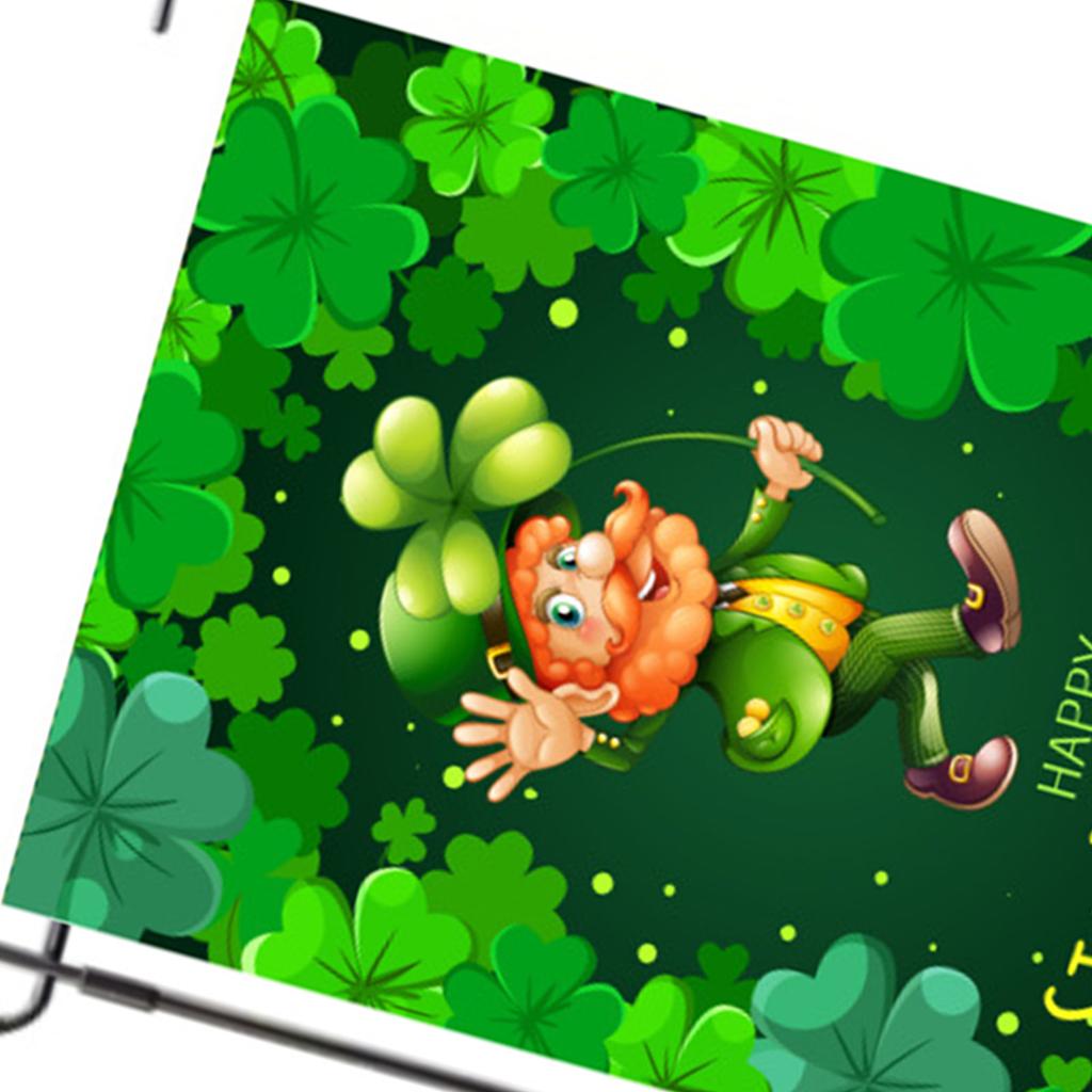 St. Patricks Day Gartenflagge, exquisite dekorative doppelseitige Gartenflagge für Terrasse, Veranda, Balkon, Bac