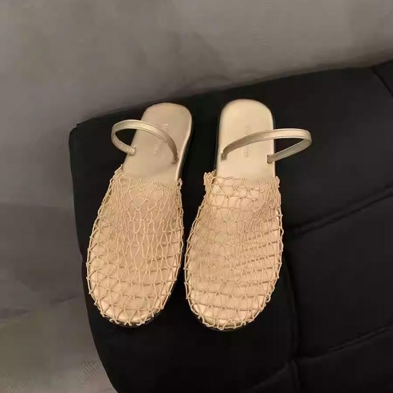 Mesh Flats Women Sandals Loafers Shoes Summer 2024 New Beach Walking Shoes Designer Casual Dress Comfort Retro Zapatillas Female