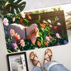 Cats and Flowers Door Mat with Suitable for Soft In Bedrooms Living Rooms Garden Entrances Room Decor Indoor and Outdoor Use