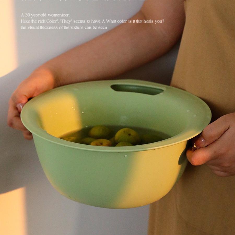 Kitchen Fruit Tray Removable Double Layer Fruit and Vegetable Basin Draining Basket Creative Household Washing Basket