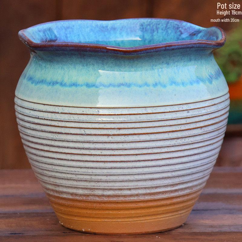 Sonderangebot: Retro Terrakotta Hoher Blumentopf für Sukkulenten oder Rettich