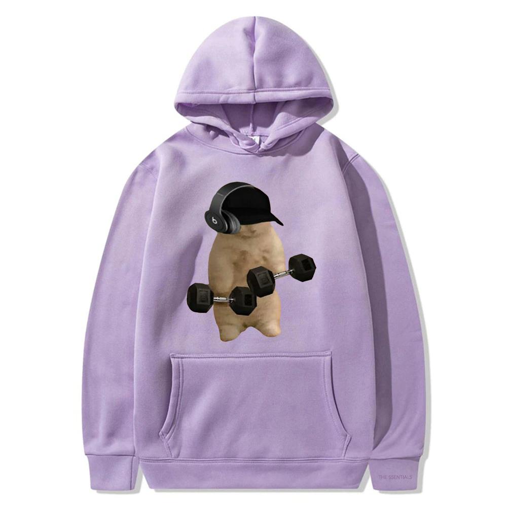 Gym Sam Sulek Funny Cat Hoodie 2025 Gym Meme Fitness Motivation Men/women Hoodies Harajuku Winter Clothes Pullover Sweatshirt