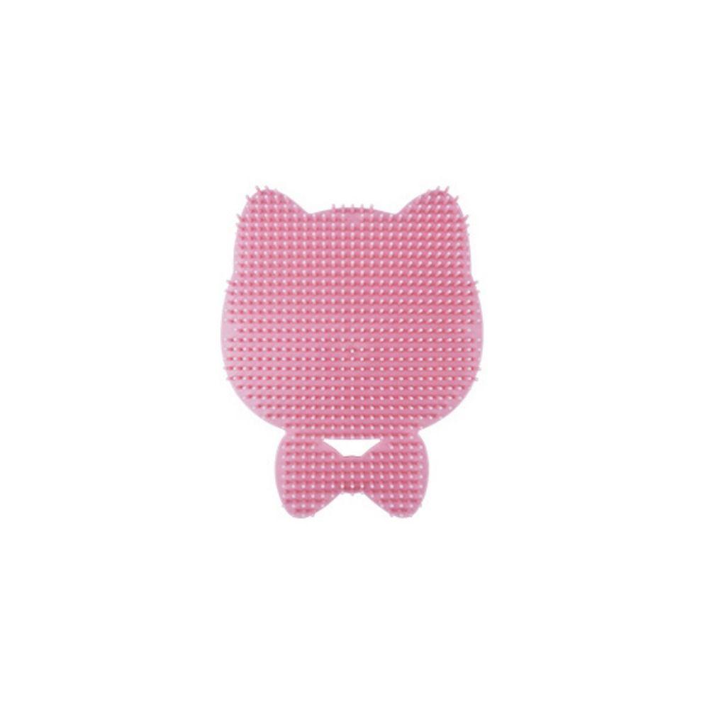 

Wear Resistant Cat Scratcher Massager Wall Mount Cat Hair Removal Massage Comb for Grooming розовый
