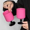Retro Pink Black Cups Short Legs Glass Drinkware Home Party Bar Champagne Glass Sparkling Wine Sweet Wine Juice Cups Kitchenware