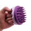 Escova de Shampoo de Silicone Portátil Manual Redonda Macia Massagem Couro Cabeludo Escova de Cabelo