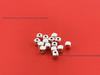 Sterling Silver 999 Pure Geometric 3D Sugar Cube Spacer Bead for DIY Jewelry.