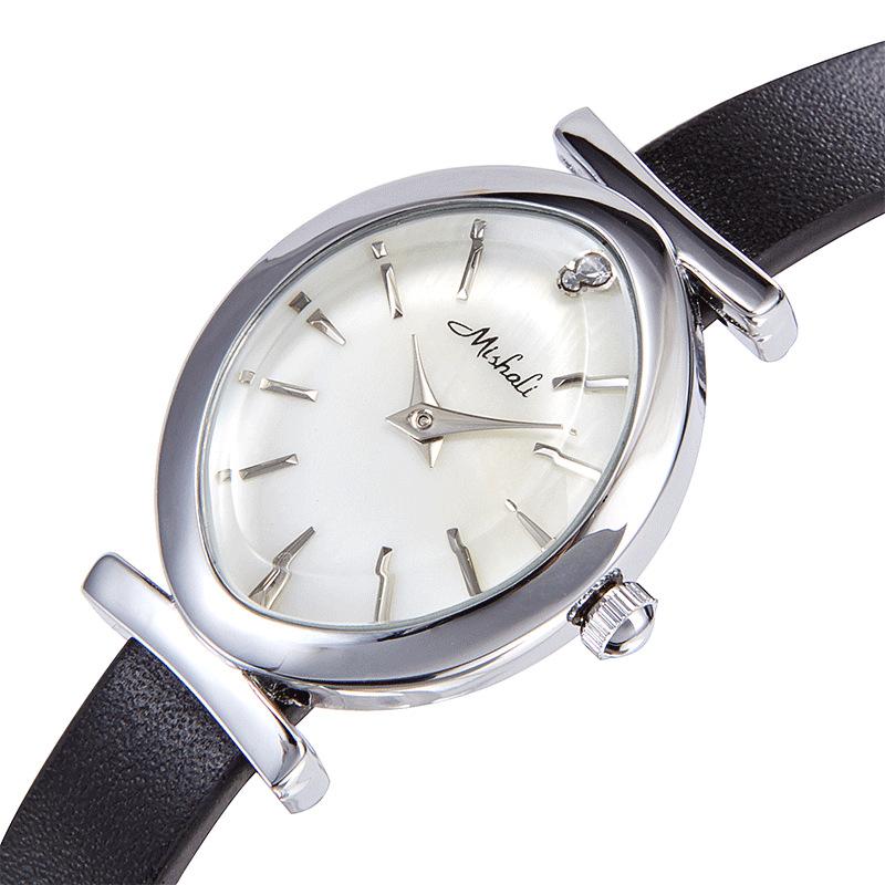 Retro Simple Versatile White Horse Eye Dial Vintage Stylish Personality Women Antique Quartz Watch Ladies