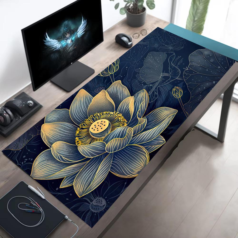 Pond Lotus Leaf Mouse Pad Large Keyboard MousePad PC Gaming Rubber Anti-slip Playmat XXL Computer Gamers Work Office Desk Mat