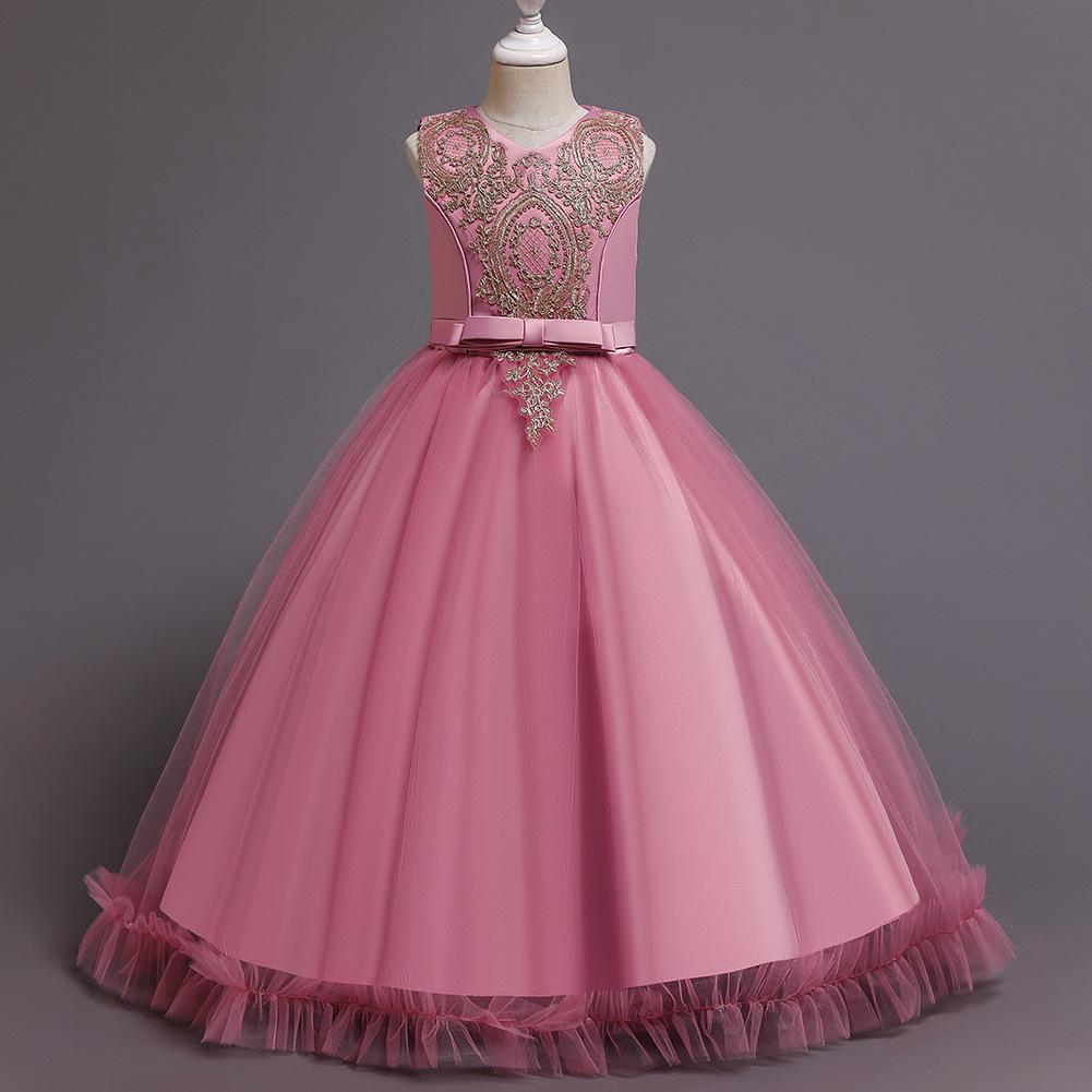 

Детские Детские платья Платья принцесс Детские платья Длинные платья Платья Платья для девочек Платья для вечеринок и банкетов 160cm розовый