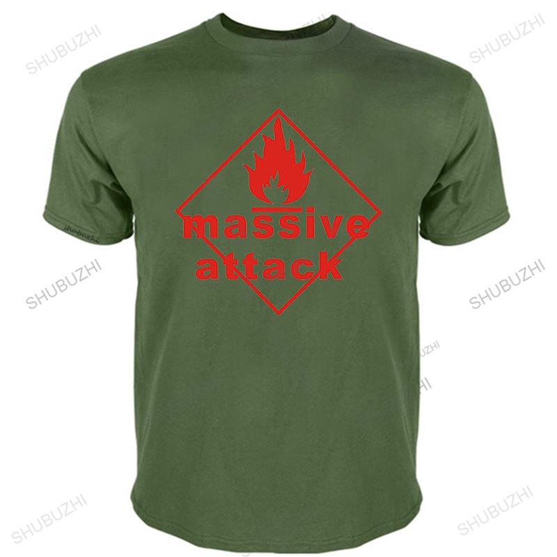 Massive Attack T Shirt Men Tops New Fashion Short Sleeve Tees Mans Letter Print Tshirt Male Black T-shirt Cotton Teeshirt Men