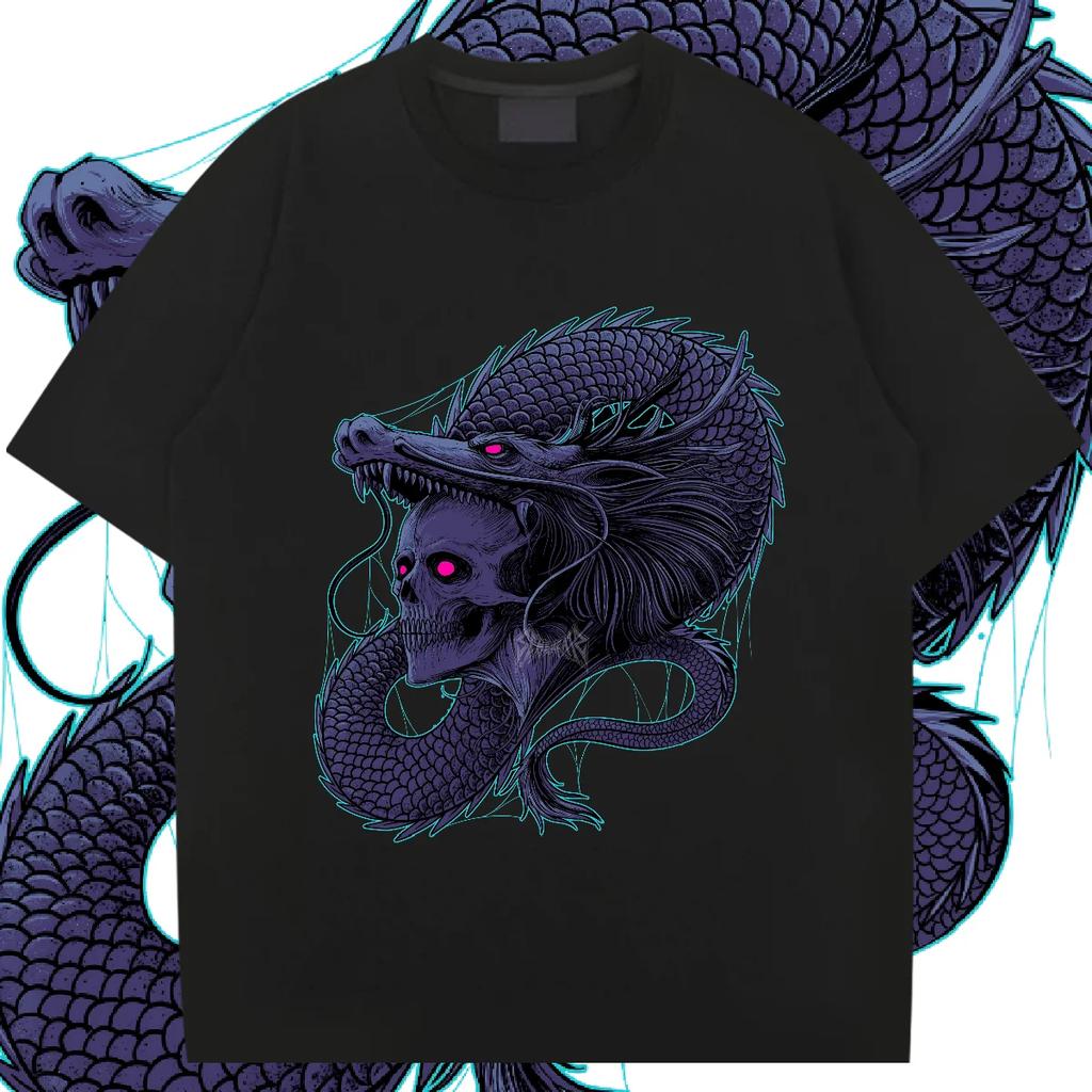 Round Collar Tops Short Sleeve Loose Shirt Y2k Rapper T-shirt Trendy Print Cotton Tshirt Street Style For Men T Shirt Custom