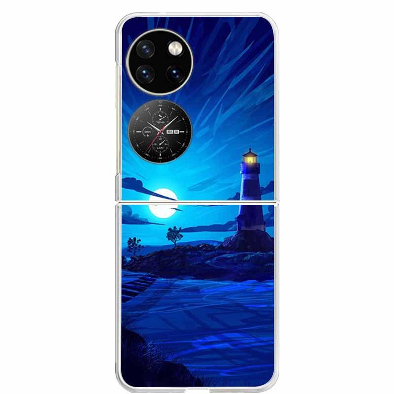 For Huawei P50 Pocket Case Transparent Clear Hard PC Phone Back Cover For Huawei P50 Pocket Cases P 50 Pocket 2022 Shells Capa