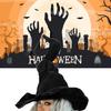 Halloween Witch Caps for Adult Unisex Tulle Wizard Hat Roleplaying Pointed Hat Theme Party Family Gathering Festival Hat
