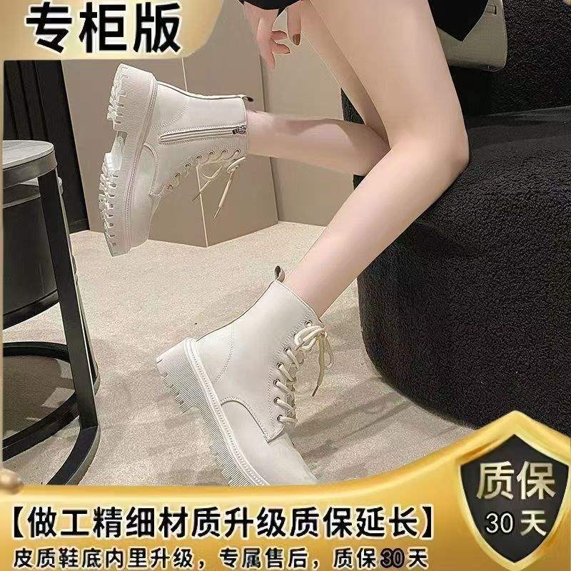 Martin velvet boots women's new British autumn and winter platform height 2025 boots short boots student single boots
