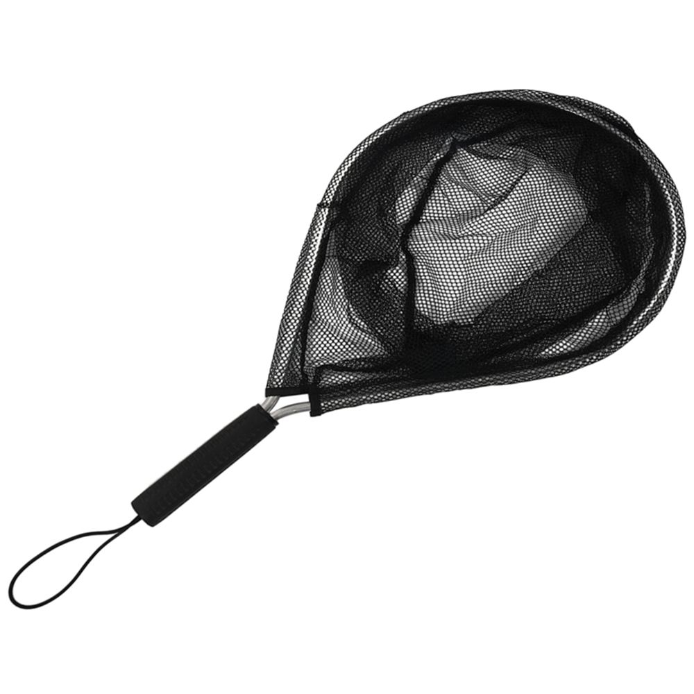 Durable Black Nylon Mesh Fly Fishing Trout Hand Net Fishing Net Fish Saver Landing Nets