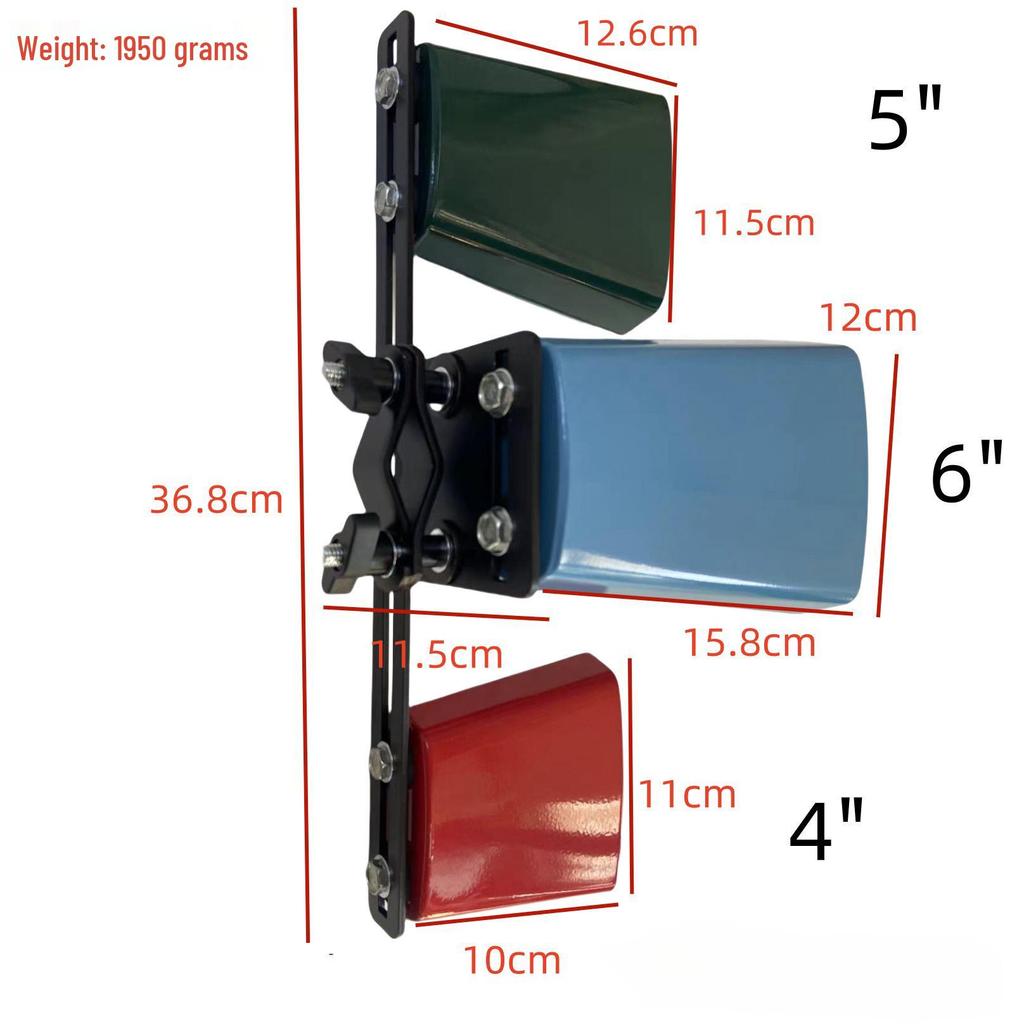 Melody Percussion Set: Cowbells, Claves, Bass Drum, and Hanging Cowbell Mount