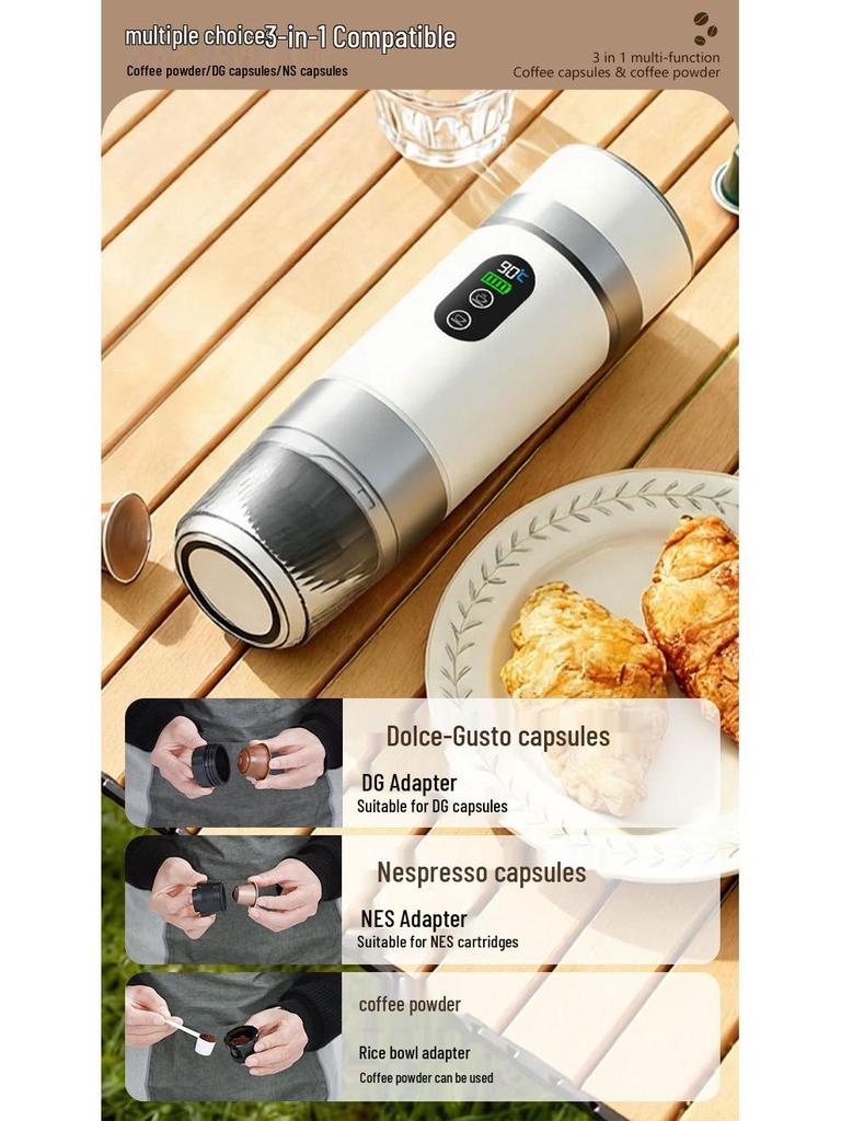 3-in-1 Portable Capsule Espresso Machine