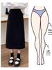 2025 Autumn/Winter Plus Size High-Waisted Slimming Bodycon Skirt with Slit for Women