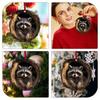 Christmas Raccoon Acrylic Pendant Owl Squirrel Bunny Bird  Acrylic Pendant Animal Christmas Ornament 2D Xmas Acrylic Pendant