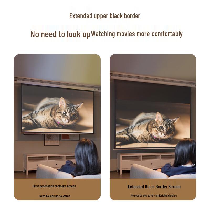 Deli 50454S 100-inch 16:9 Electric Remote Projection Screen