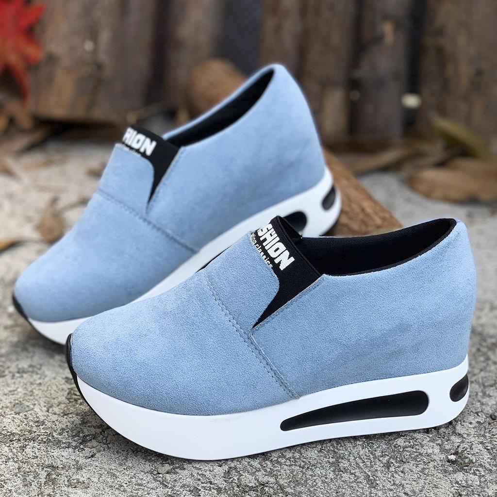 Übergröße Frühling/Herbst Damen Plateau-Loafer: Runde Zehenpartie, Dicke Sohle, Vielseitig & Lässig