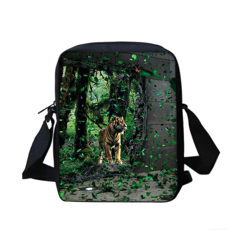 Tiger's New Crossbody Bag Is Versatile, Trendy, and Non Collision Animal Print. It Is a School Birthday Gift for Boys and Girls