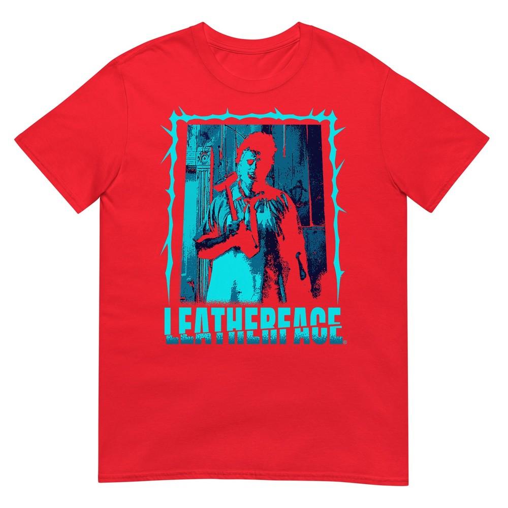 The Texas Chainsaw Massacre Retro Blue Leatherface Horror Tshirt S