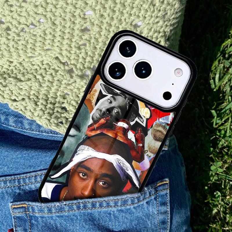 Rap Rapper 2pac Tupac Shakur Phone Case For iPhone 17 AIR 16 Pro Max 15 14 Pro 11 12 13 Shockproof Silicone Cover