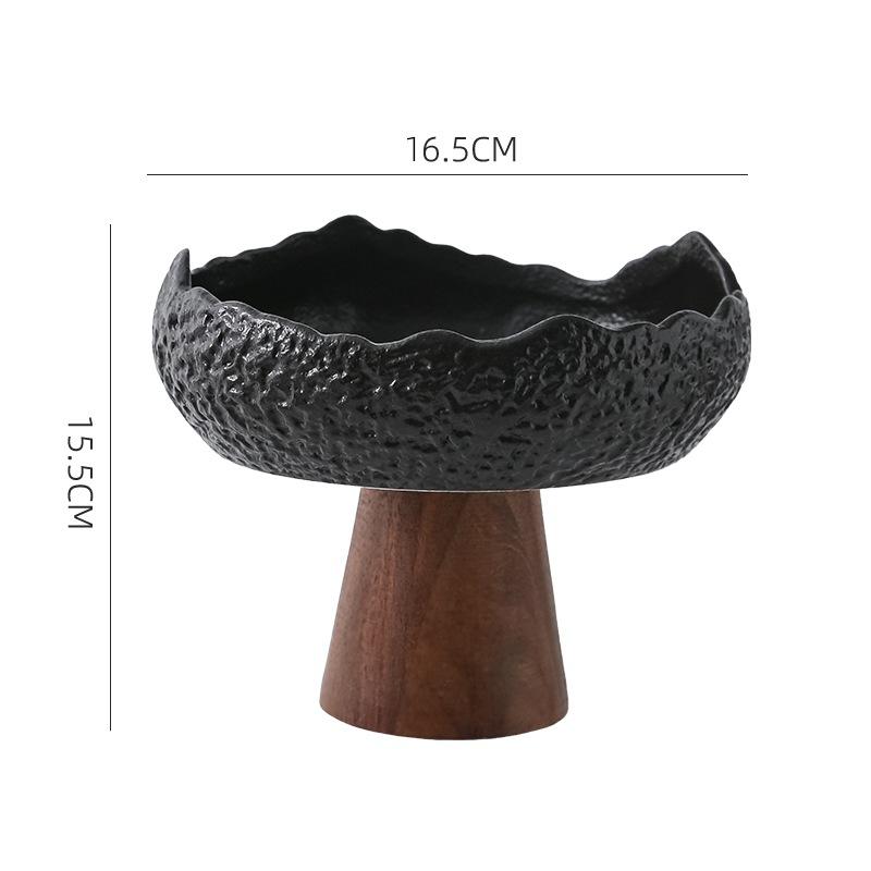 Creative Ceramic Fruit Salad Bowl High Foot Plate Western Dish Unique Shape Hotel Tableware