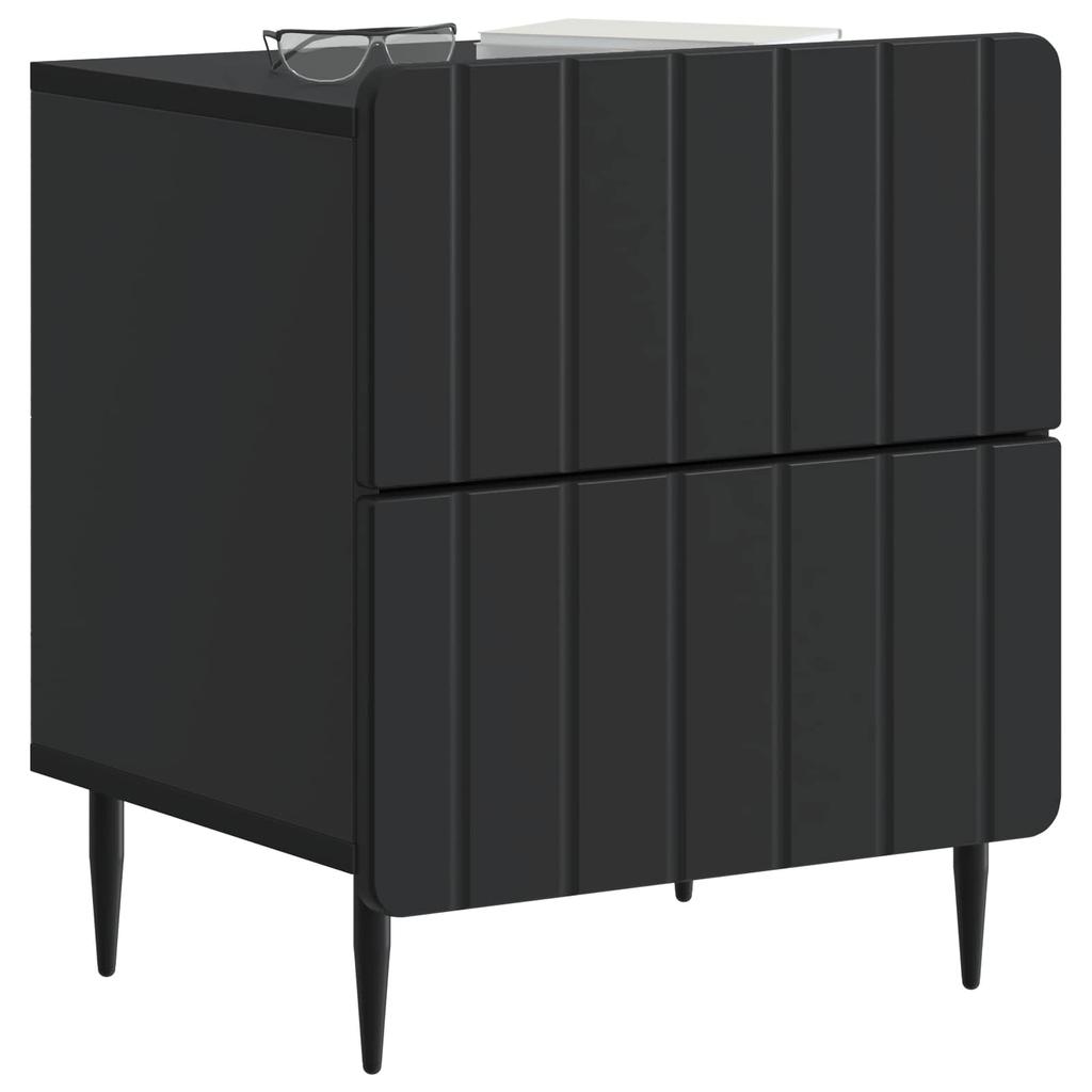 Nightstand Black 43 x 34.5 x 49.5 cm Engineered Wood