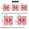 2 Stück, 2D-Flachdruck Zeitgenössische Vorhänge Kariert Liebe Langlebiger 100% Polyesterstoff (ohne Stange) Ganzjahresnutzung für