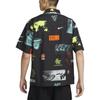 Nike Ropa deportiva Clásica Cómoda Camisa Estampada de Manga Corta Hombre Camisas Negro HM4453010