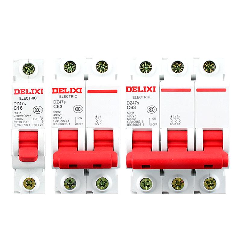 Delixi Air Circuit Breaker: 1P, 2P, 3P, 4P Options for Household and Three-Phase Systems (25A, 32A, 40A, 63A)
