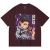 230 Gsm 100% Cotton Jujutsu Kaisen V53 Yuta Print Unisex Heavy Cotton T Shirt