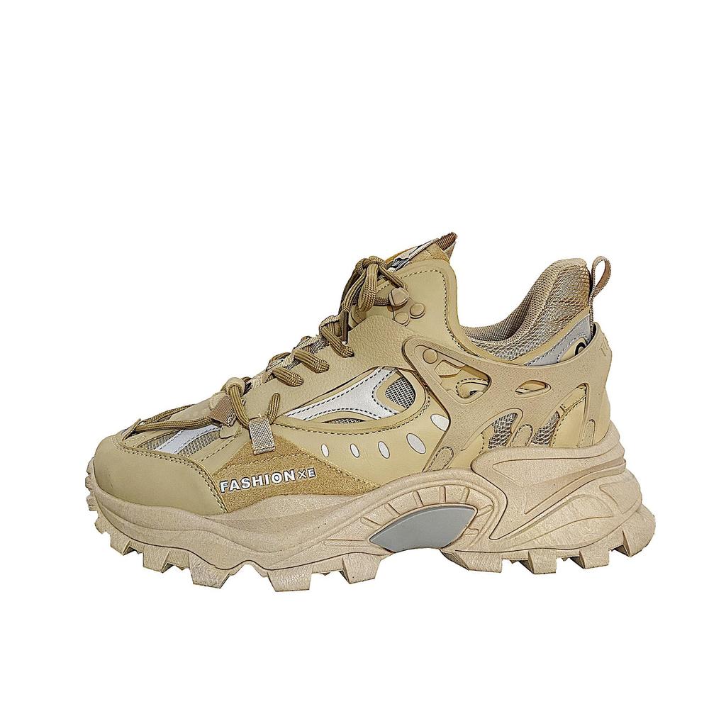 2025 Herrars Trendiga Sneakers i Koreansk Stil: Vår/Höst Harajuku Pappa-skor, Plusstorlek 45-46 Casual.